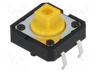 Microswitch TACT; SPST-NO; Pos: 2; 0.05A/24VDC; THT; none; 2.55N OMRON Electronic Components