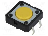 Microswitch TACT; SPST-NO; Pos: 2; 0.05A/24VDC; THT; none; 2.55N OMRON Electronic Components