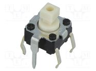 Microswitch TACT; SPST-NO; Pos: 2; 0.05A/24VDC; THT; none; 0.98N OMRON Electronic Components