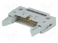 Plug; IDC; male; PIN: 16; with ejector; IDC; for ribbon cable; 3A CONNFLY