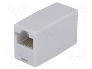 Coupler; Layout: 8p8c; RJ45 socket,both sides DIGITUS