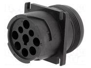 Connector: wire-wire; socket; male; AHD; PIN: 9; for panel mounting AMPHENOL
