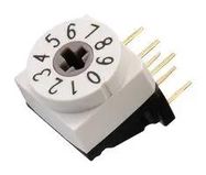 ROTARY CODED SW, 0.15A, 24VDC, 10POS/THT