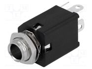 Connector: Jack 6,3mm; socket; female; mono; ways: 2; straight AMPHENOL