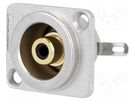 Socket; RCA; female; soldering; gold-plated; for panel mounting AMPHENOL