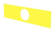 LEGEND PLATE, YELLOW, PLASTIC, 150X38MM