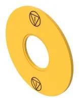 LEGEND PLATE, YELLOW, PLASTIC, 90MM DIA