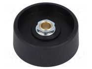 Knob; without pointer; polyamide; Øshaft: 6mm; Ø40x16mm; black OKW