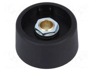 Knob; without pointer; polyamide; Øshaft: 6.35mm; Ø31x16mm; black OKW