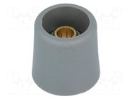 Knob; without pointer; polyamide; Øshaft: 6mm; Ø16x16mm; grey OKW