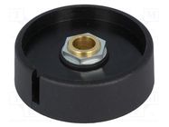 Knob; with pointer; polyamide; Øshaft: 8mm; Ø50x16mm; black OKW