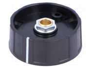 Knob; with pointer; ABS; Øshaft: 6mm; Ø40x15.5mm; black; A2640 OKW