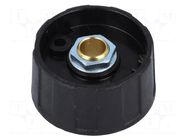 Knob; without pointer; ABS; Øshaft: 6.35mm; Ø31x15.5mm; black OKW