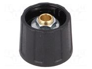 Knob; without pointer; ABS; Øshaft: 6mm; Ø20x15.5mm; black; A2520 OKW