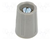 Knob; without pointer; ABS; Øshaft: 3mm; Ø10.5x14mm; grey; A2510 