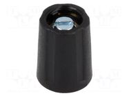 Knob; without pointer; ABS; Øshaft: 3mm; Ø10.5x14mm; black; A2510 OKW
