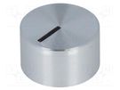Knob; with pointer; aluminium,plastic; Øshaft: 6mm; Ø12x7.1mm OKW