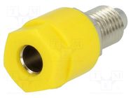 Socket; 4mm banana; 36A; 30VAC; 60VDC; Cutout: Ø6mm; yellow ELECTRO-PJP