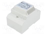 Transformer: mains; 63VA; 230VAC; 110V; Leads: terminal block; IP30 BREVE TUFVASSONS