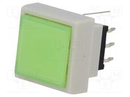 Switch: keypad; Pos: 2; DPDT; 0.1A/30VDC; green; LED; green; THT; 1.5N 