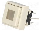 Switch: keypad; Pos: 2; DPDT; 0.1A/30VDC; white; LED; white; THT; 1.5N HIGHLY ELECTRIC
