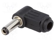 Plug; DC supply; female; 5.5/2.5mm; 5.5mm; 2.5mm; for cable; 14mm 