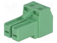 Pluggable terminal block; 7.62mm; ways: 2; straight; plug; female 