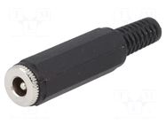 Connector: DC supply; plug; male; straight; for cable; soldering NINIGI