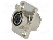 Connector: XLR mini; socket; female; PIN: 4; soldering NINIGI