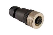 SENSOR CONNECTOR, M12, RCPT, 4POS