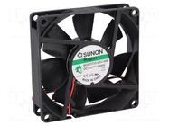 Fan: DC; axial; 12VDC; 80x80x20mm; 49.27m3/h; 30dBA; Vapo; Len: 300mm SUNON