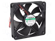 Fan: DC; axial; 12VDC; 120x120x25mm; 183.8m3/h; 44.5dBA; Vapo; 24AWG SUNON