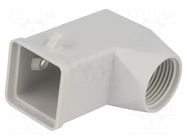 Enclosure: for HDC connectors; CK; size 21.21; plastic; M20; grey ILME