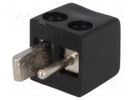 Connector: loudspeaker; plug; male; screw terminal; angled 90° Goobay