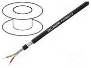 Wire; 1x2x22AWG; PROFIBUS,outdoor; wire; Cu; Insulation: PE; black HELUKABEL