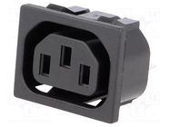 Connector: AC supply; socket; female; 10A; 250VAC; C13 (F) ADAM TECH