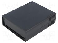 Enclosure: with panel; X: 91.1mm; Y: 111mm; Z: 34.8mm; ABS; black MASZCZYK