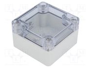 Enclosure: multipurpose; X: 65mm; Y: 65mm; Z: 40mm; 1554; grey; IP66 HAMMOND