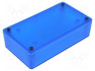 Enclosure: multipurpose; X: 63mm; Y: 113mm; Z: 31mm; 1591; ABS; blue HAMMOND