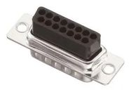 D SUB HOUSING, RCPT, 15POS, DA