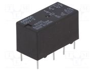 Relay: electromagnetic; DPDT; Ucoil: 48VDC; Icontacts max: 2A; PCB OMRON Electronic Components