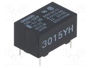 Relay: electromagnetic; SPDT; Ucoil: 12VDC; Icontacts max: 3A; PCB OMRON Electronic Components