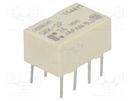 Relay: electromagnetic; DPDT; Ucoil: 24VDC; Icontacts max: 1A; PCB OMRON Electronic Components