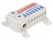 Splice terminal: distribution block; 76A; 690V; red/blue; ways: 2 ENCITECH