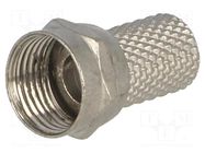 Connector: F; plug; male; twist-on; for cable; straight; CT100,RG6 