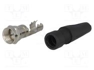 Plug; F; male; straight; 7mm; screw terminal; for cable 