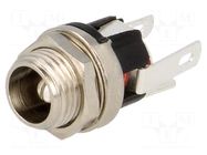 Connector: DC supply; socket; male; soldering; 5.5/2.5mm; 5.5mm CLIFF