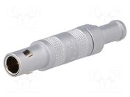 Connector: coaxial; 00; plug; male; soldering; for cable; 4A; IP50 LEMO