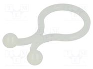 Cable clips; 13.4mm; polyamide; natural; UL94V-2 KSS WIRING