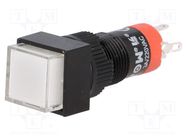 Switch: push-button; Pos: 2; SPDT; 0.5A/250VAC; 1A/24VDC; ON-(ON) ONPOW